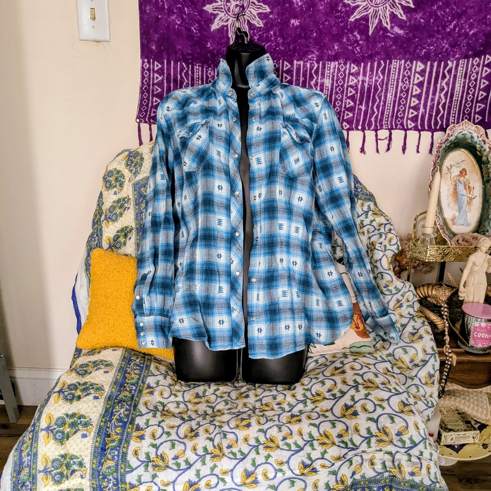 Blue Plaid Women's Jacket